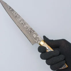 Takeshi Saji VG10 Nickel Damast Staghorn Sujihiki 24 cm