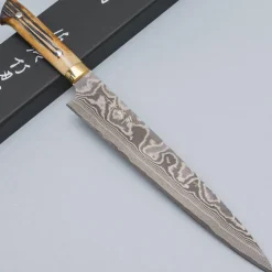 Takeshi Saji VG10 Nickel Damast Staghorn Sujihiki 24 cm