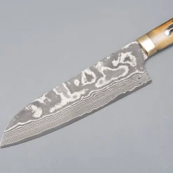 Takeshi Saji VG10 Nickel Damast Staghorn Santoku 18 cm