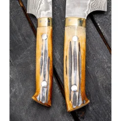 Takeshi Saji VG10 Nickel Damast Staghorn Nakiri
