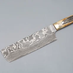 Takeshi Saji VG10 Nickel Damast Staghorn Nakiri