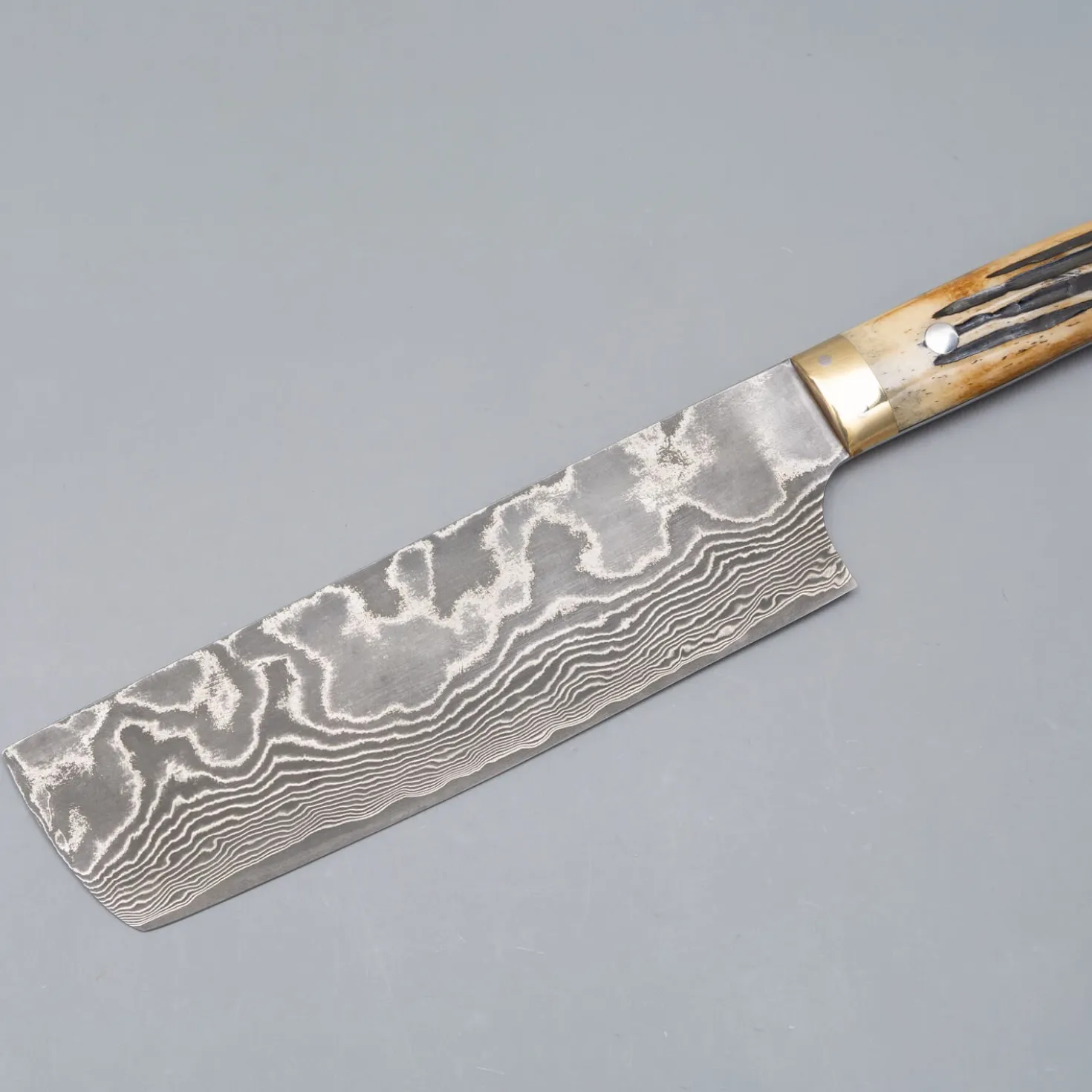 Takeshi Saji VG10 Nickel Damast Staghorn Nakiri