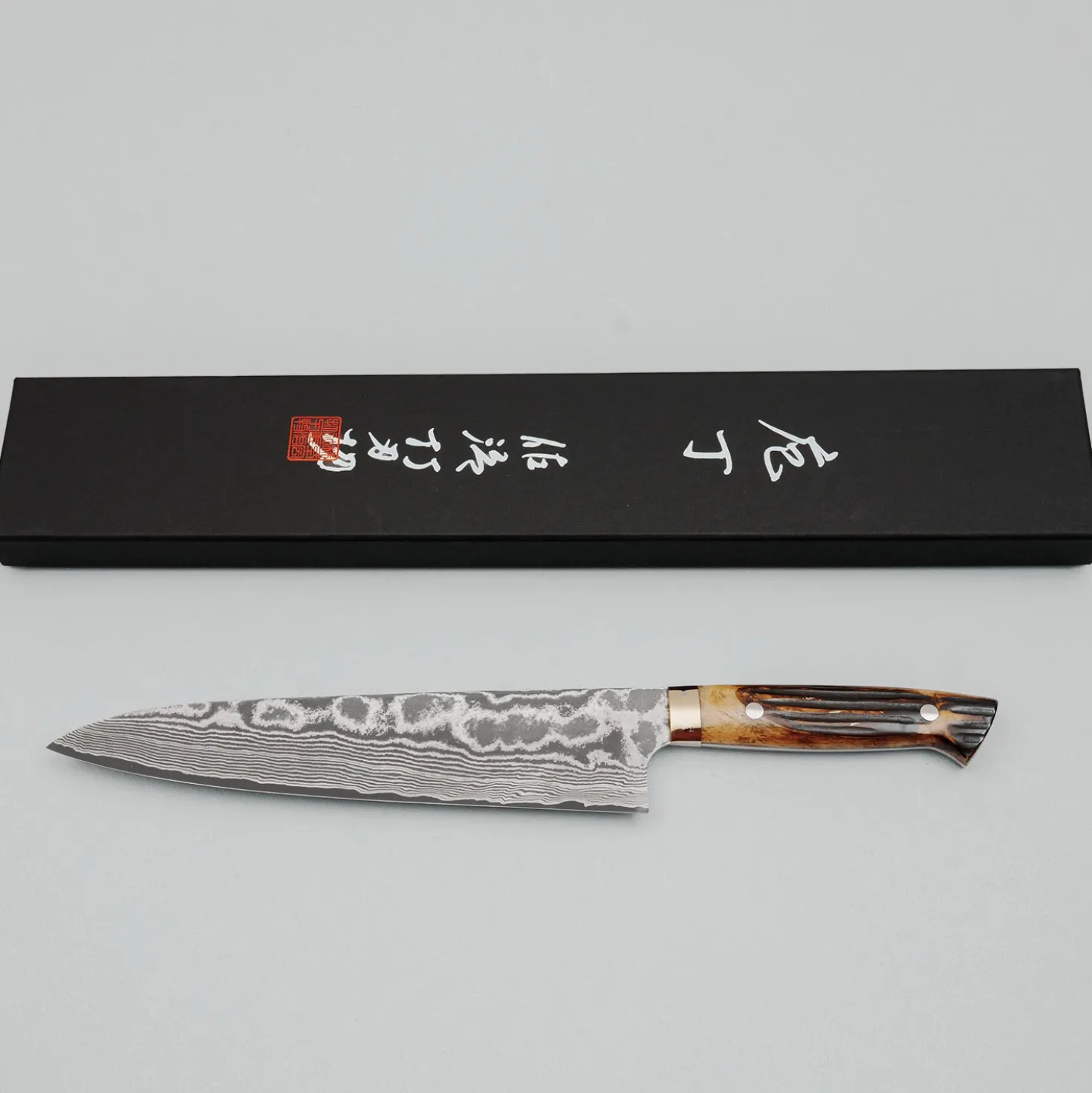 Takeshi Saji VG10 Nickel Damast Staghorn Gyuto 24 cm