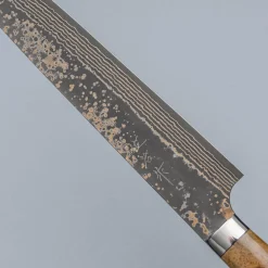 Takeshi Saji VG10 Rainbow Etched Cowhorn Sujihiki 27 cm