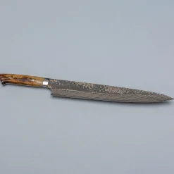 Takeshi Saji VG10 Rainbow Etched Cowhorn Sujihiki 27 cm