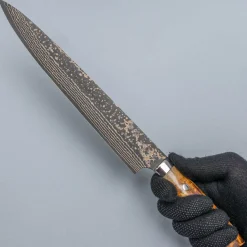 Takeshi Saji VG10 Rainbow Etched Cowhorn Sujihiki 27 cm