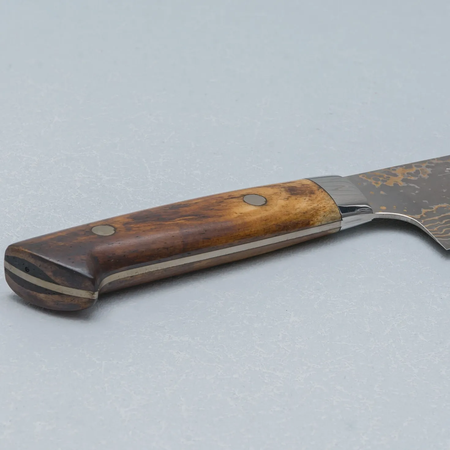Takeshi Saji VG10 Rainbow Etched Cowhorn Santoku 16.5 cm