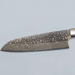 Takeshi Saji VG10 Rainbow Etched Cowhorn Santoku 16.5 cm