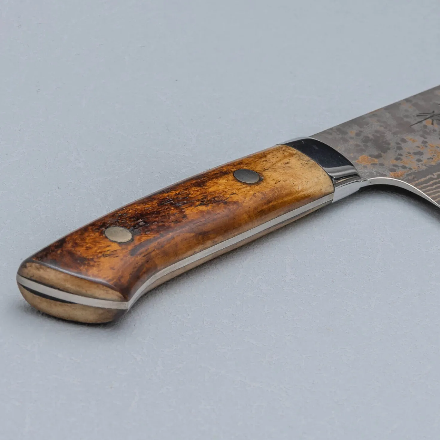 Takeshi Saji VG10 Rainbow Etched Cowhorn Nakiri 16.5 cm