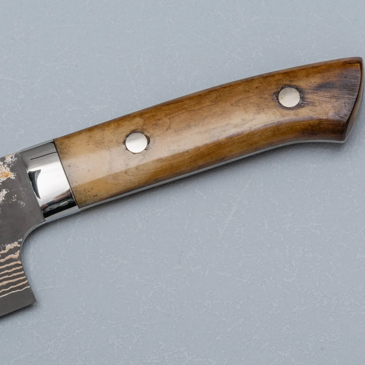 Takeshi Saji VG10 Rainbow Etched Cowhorn Nakiri 16.5 cm