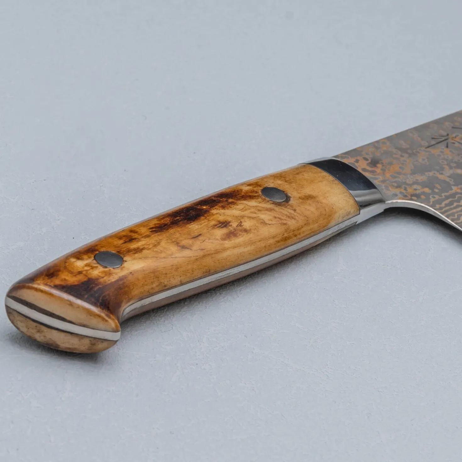 Takeshi Saji VG10 Rainbow Etched Cowhorn Gyuto 24 cm