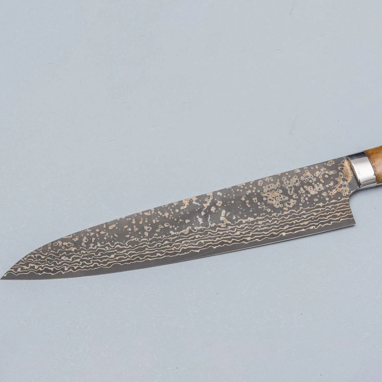 Takeshi Saji VG10 Rainbow Etched Cowhorn Gyuto 24 cm