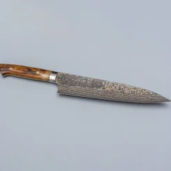 Takeshi Saji VG10 Rainbow Etched Cowhorn Gyuto 24 cm