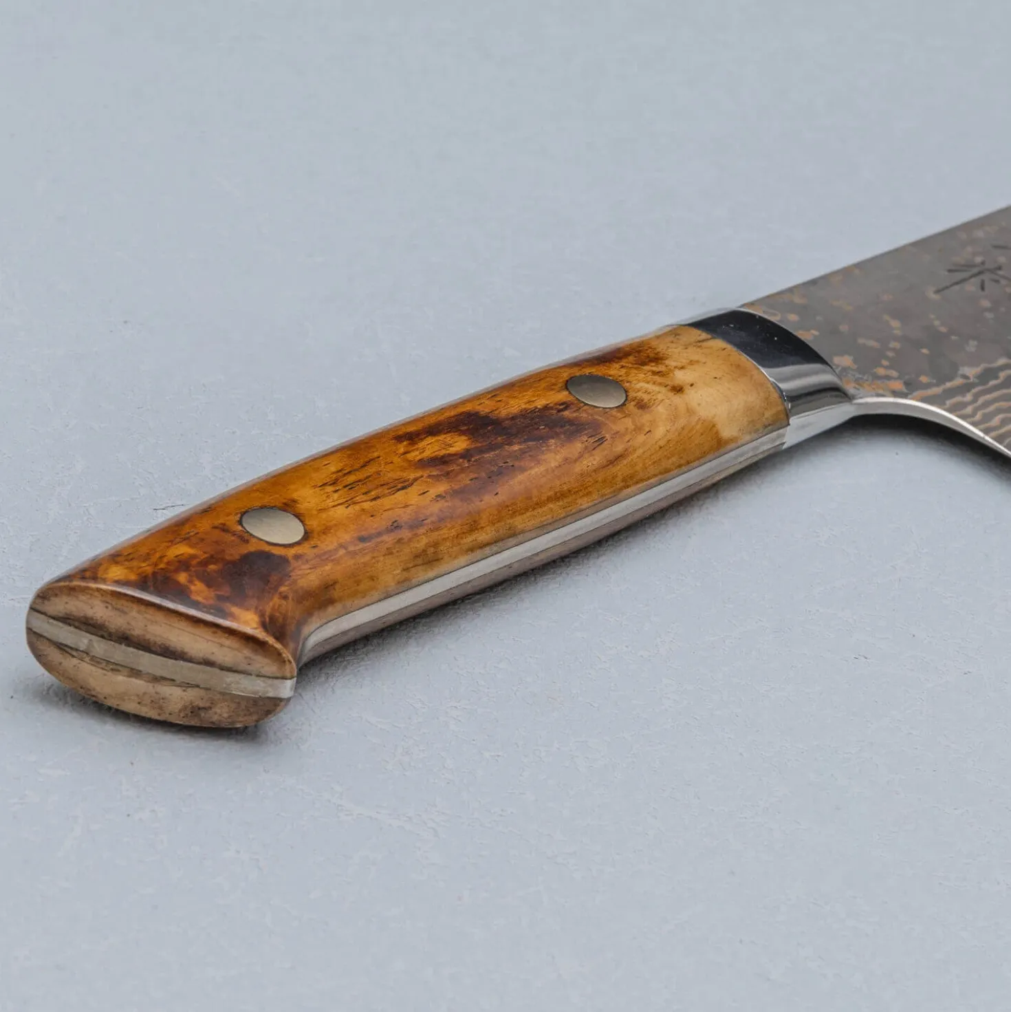 Takeshi Saji VG10 Rainbow Etched Cowhorn Gyuto 21 cm