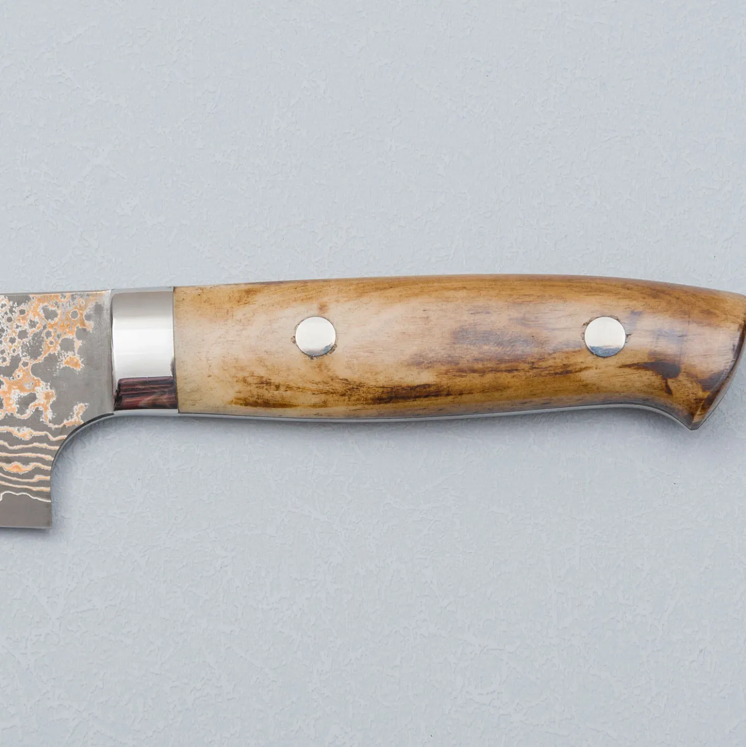Takeshi Saji VG10 Rainbow Etched Cowhorn Gyuto 18 cm