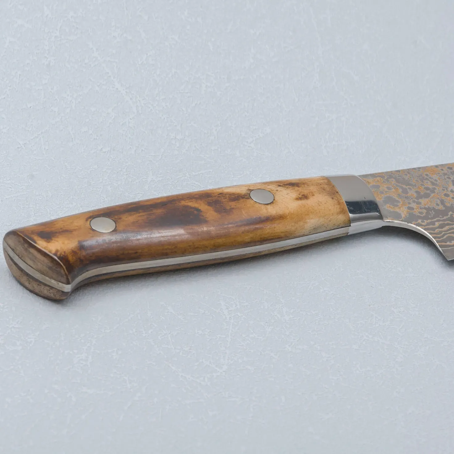 Takeshi Saji VG10 Rainbow Etched Cowhorn Gyuto 18 cm