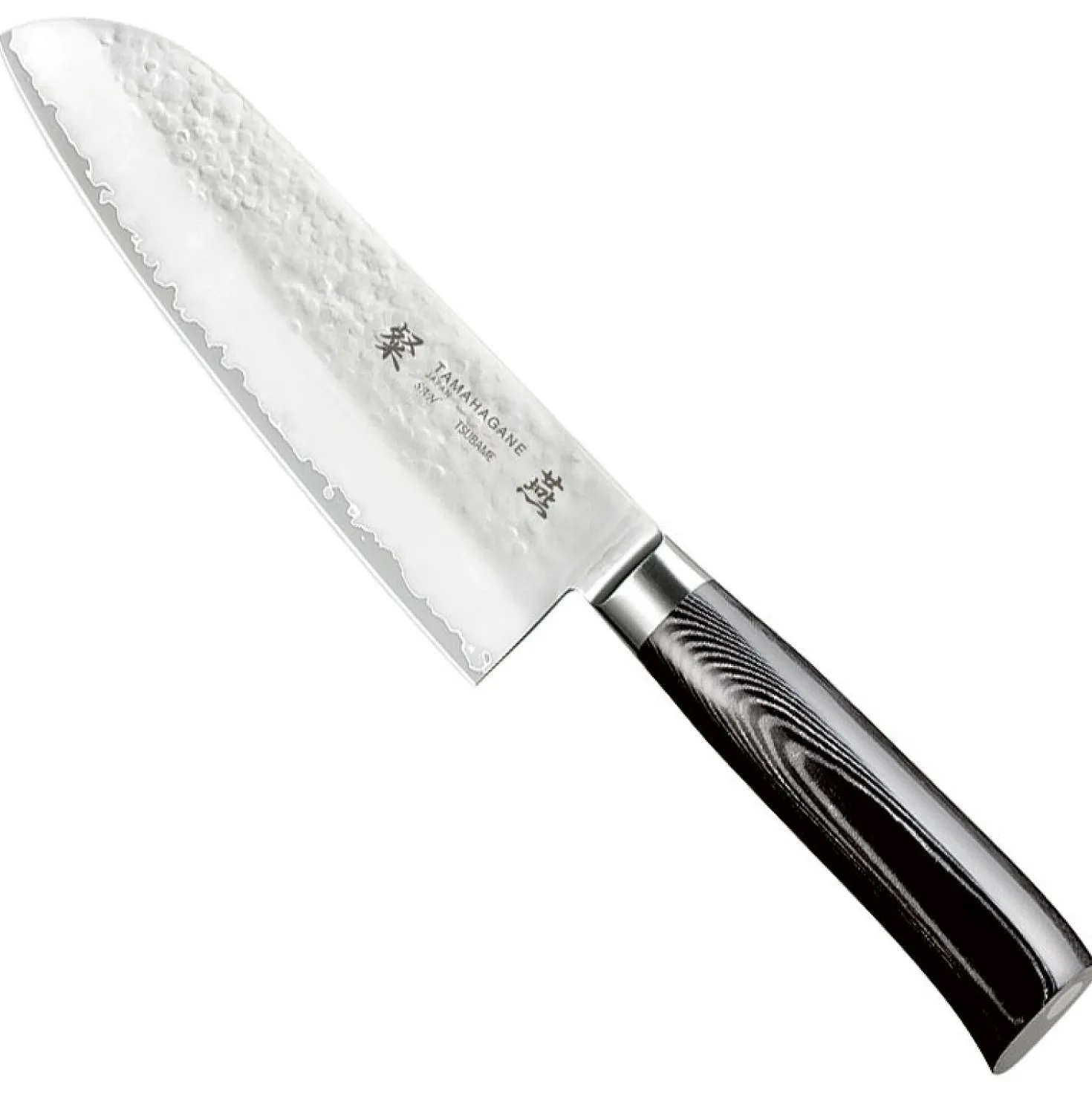 Tamahagane Tsubame Black Santoku 12cm
