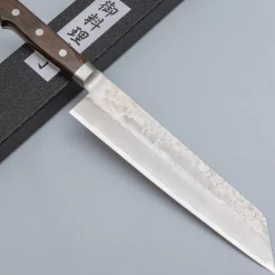 Tsunehisa Ginsan Nashiji Brown Kiritsuke 21 cm