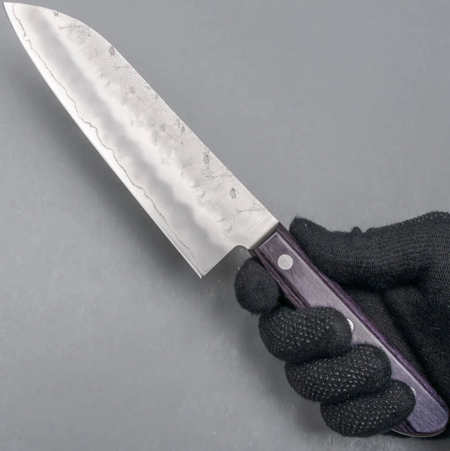 Tsunehisa Ginsan Nashiji Purple Santoku 17 cm