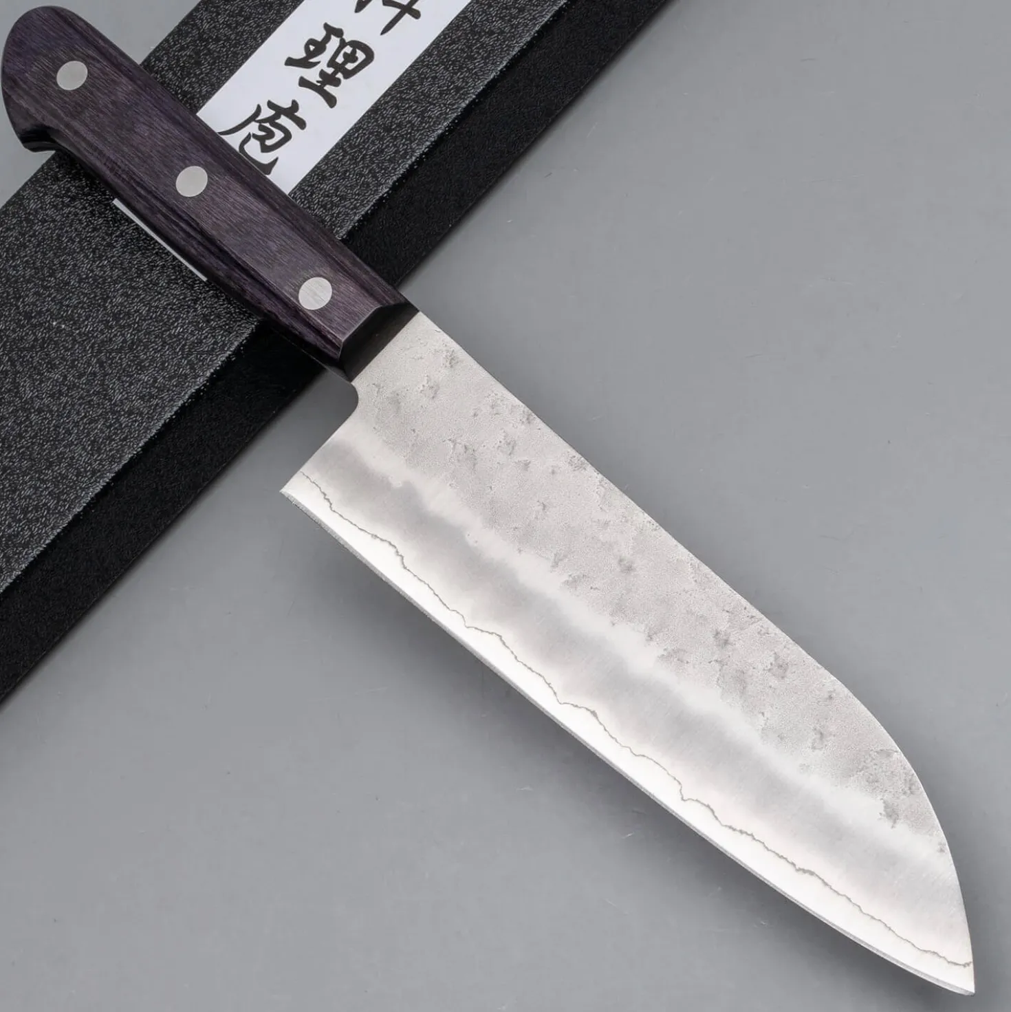 Tsunehisa Ginsan Nashiji Purple Santoku 17 cm
