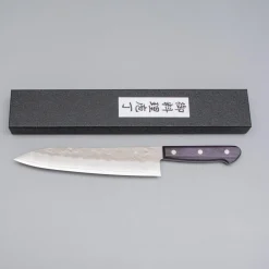 Tsunehisa Ginsan Nashiji Purple Gyuto 21 cm