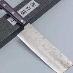 Tsunehisa Ginsan Nashiji Purple Nakiri 16.5 cm