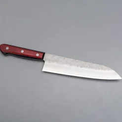 Tsunehisa Ginsan Nashiji Red Santoku 17 cm