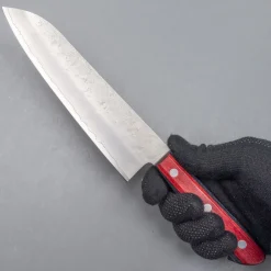 Tsunehisa Ginsan Nashiji Red Santoku 17 cm