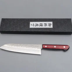 Tsunehisa Ginsan Nashiji Red Santoku 17 cm