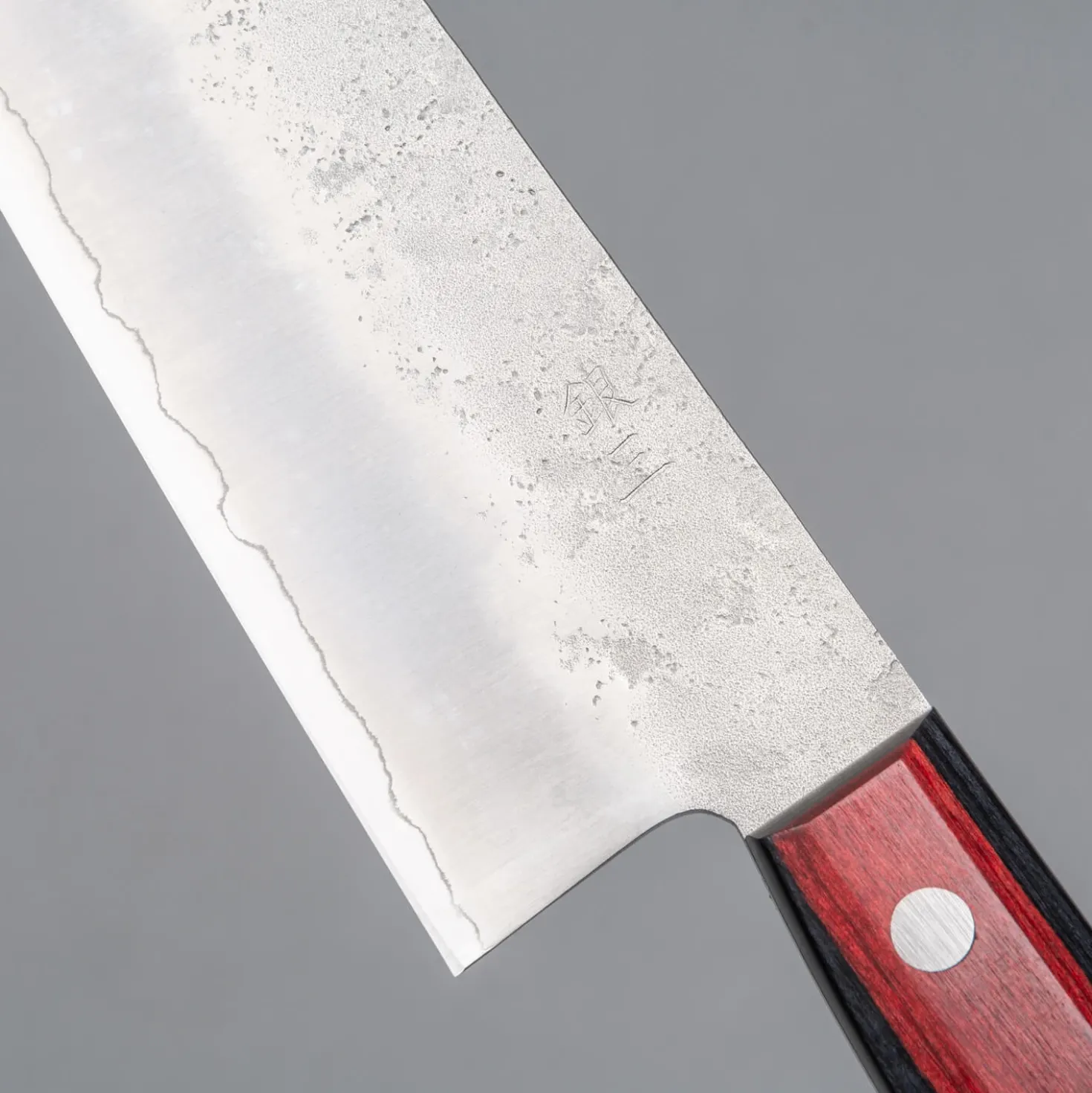 Tsunehisa Ginsan Nashiji Red Santoku 17 cm