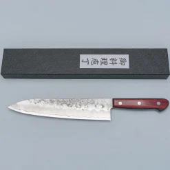Tsunehisa Ginsan Nashiji Red Gyuto 21 cm
