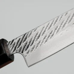 Tsunehisa Ginsan Nawame Damast Ebony Petty 13.5 cm