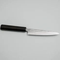 Tsunehisa Ginsan Nawame Damast Ebony Petty 13.5 cm