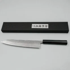Tsunehisa Ginsan Nawame Damast Ebony Gyuto 24 cm