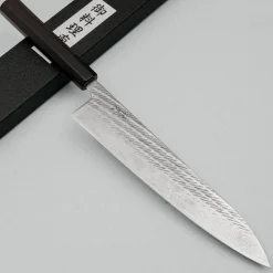 Tsunehisa Ginsan Nawame Damast Ebony Gyuto 24 cm