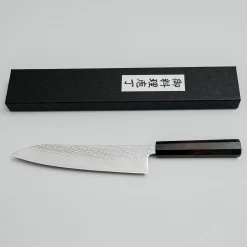 Tsunehisa Ginsan Nawame Damast Ebony Gyuto 21 cm