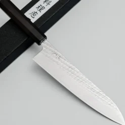 Tsunehisa Ginsan Nawame Damast Ebony Gyuto 21 cm