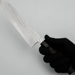 Tsunehisa Ginsan Nawame Damast Ebony Gyuto 21 cm