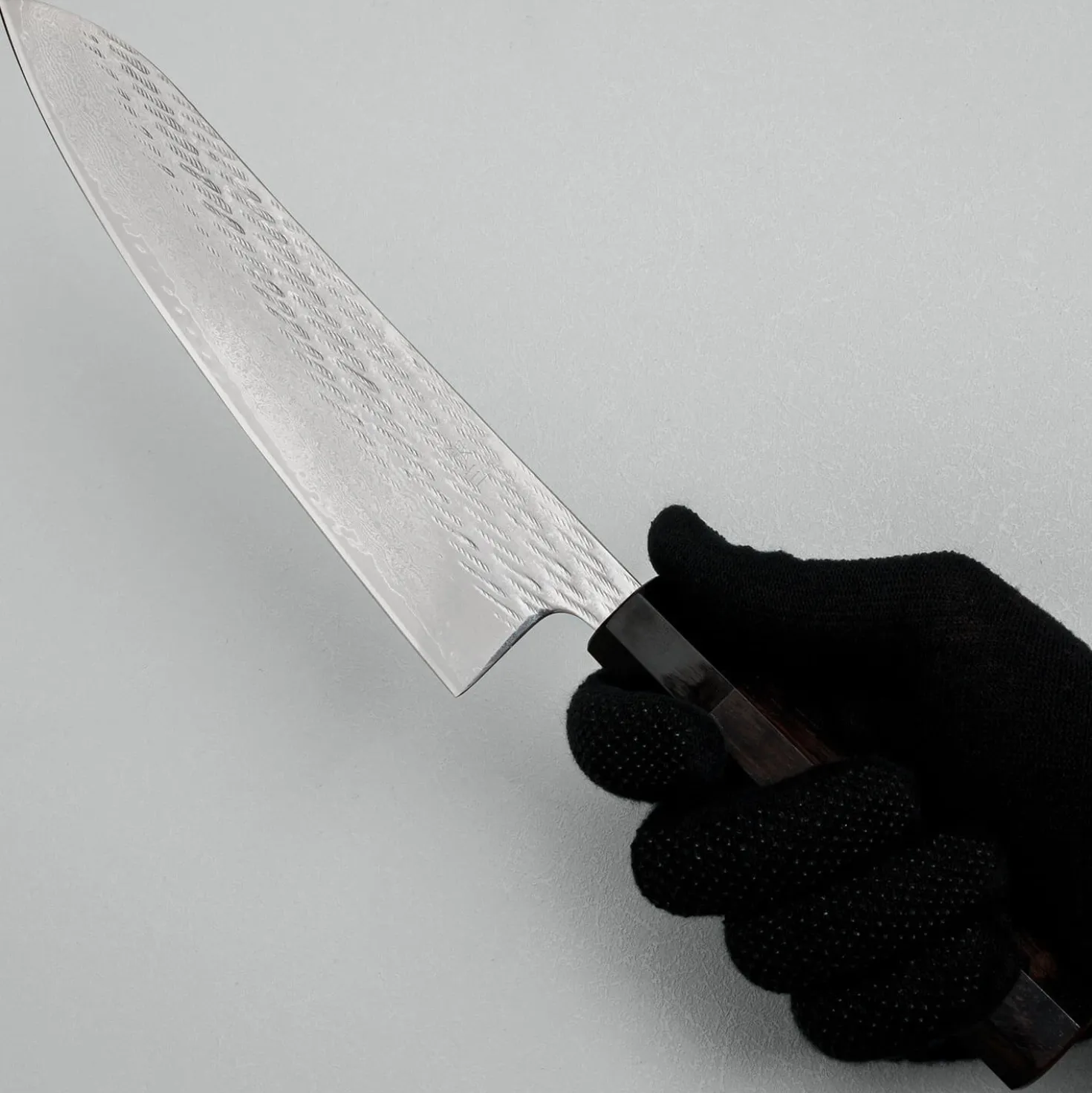 Tsunehisa Ginsan Nawame Damast Ebony Gyuto 21 cm