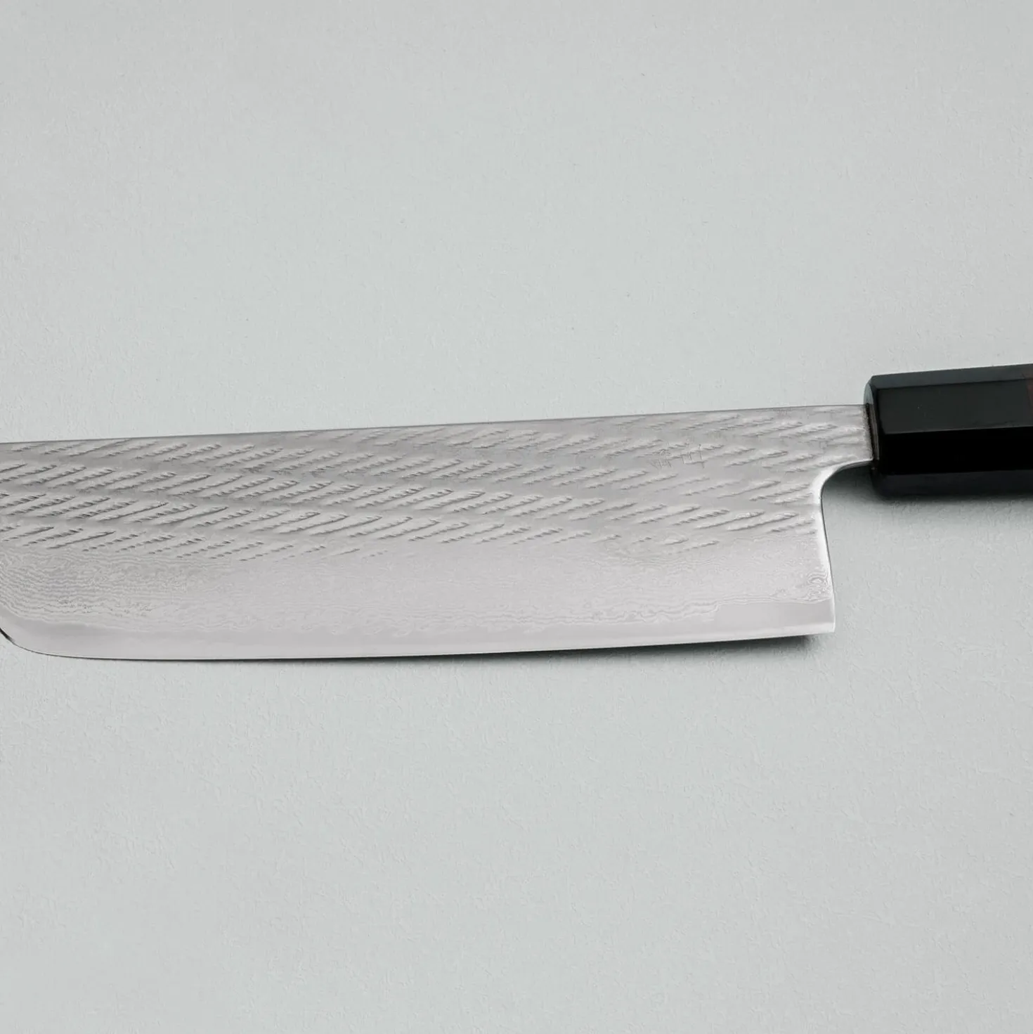 Tsunehisa Ginsan Nawame Damast Ebony Nakiri 16.5 cm