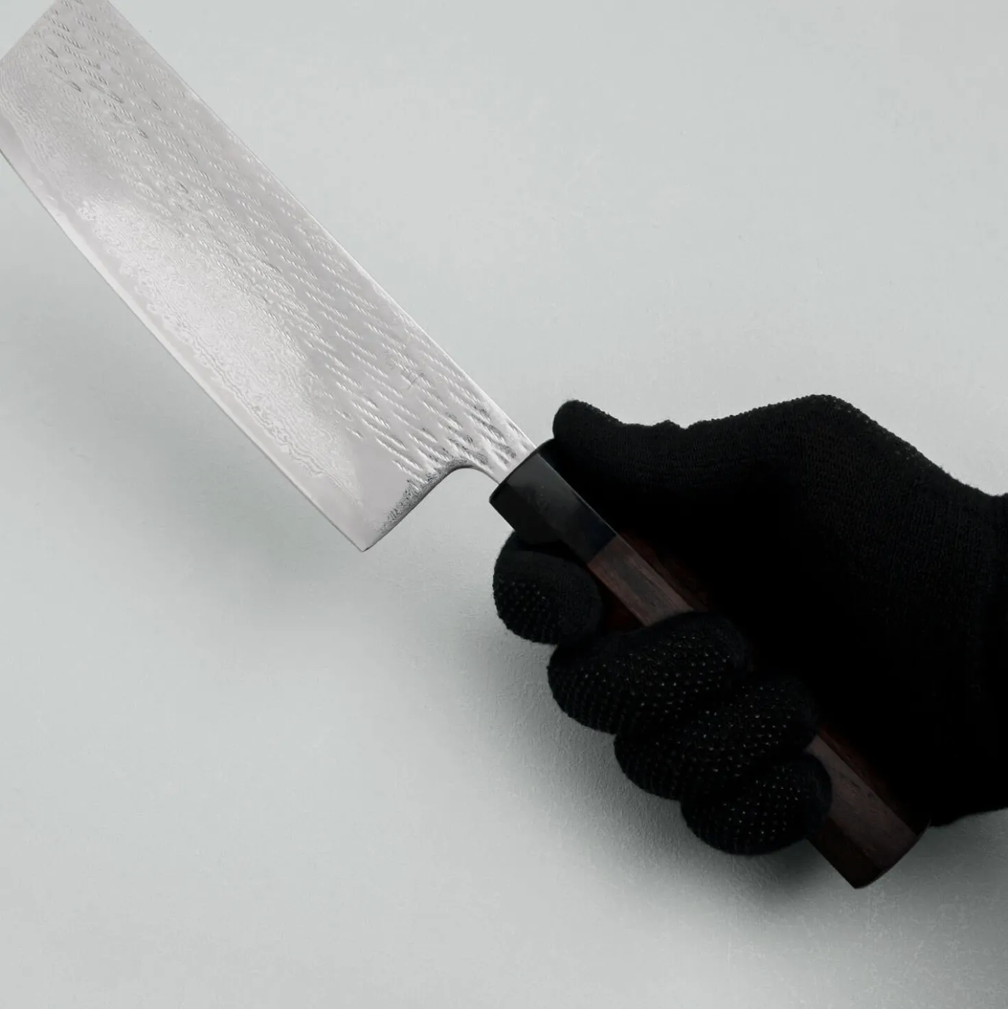Tsunehisa Ginsan Nawame Damast Ebony Nakiri 16.5 cm