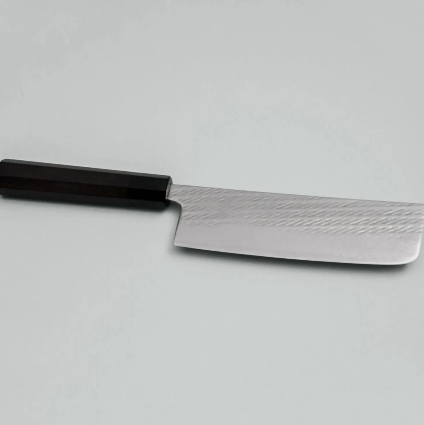 Tsunehisa Ginsan Nawame Damast Ebony Nakiri 16.5 cm
