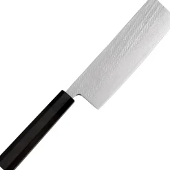 Tsunehisa Ginsan Nawame Damast Ebony Nakiri 16.5 cm