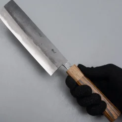 Tsutomu Kajiwara Damascus Bocote Nakiri 18 cm