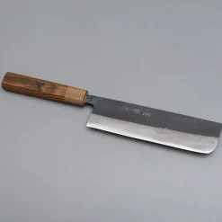 Tsutomu Kajiwara Damascus Bocote Nakiri 18 cm