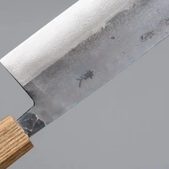 Tsutomu Kajiwara Damascus Bocote Nakiri 18 cm
