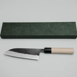 Wakui Shirogami #2 Kurouchi Santoku 16 cm