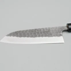 Wakui Shirogami #2 Tsuchime Kurouchi Santoku 16.5 cm