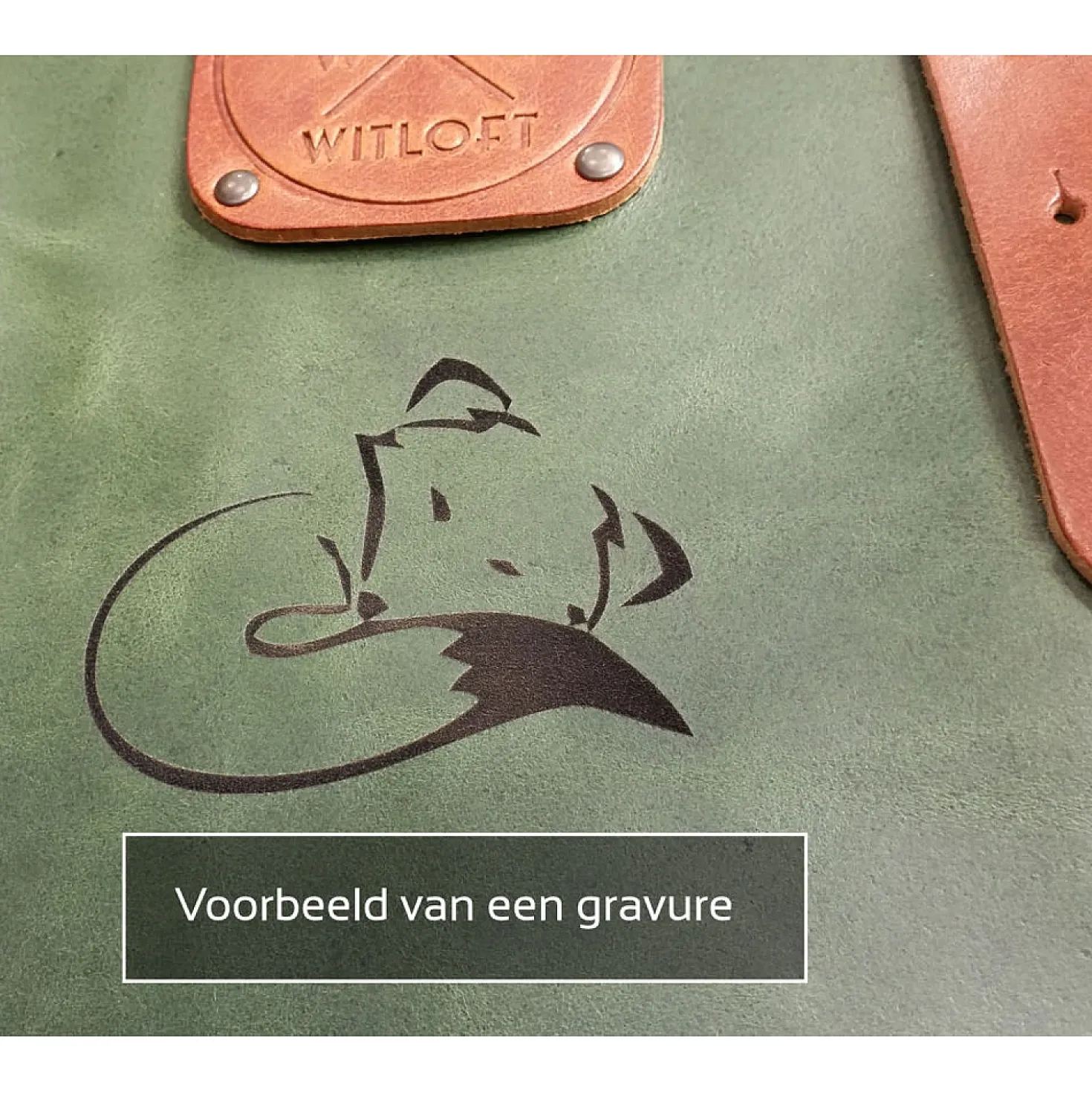 WitLoft Leren Schort Groen