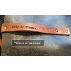 WitLoft Leren Schort Zwart L